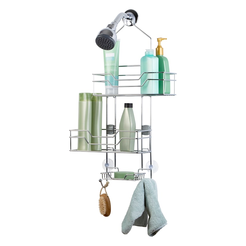 at Home Adjustable Tier Chrome Shower Caddy