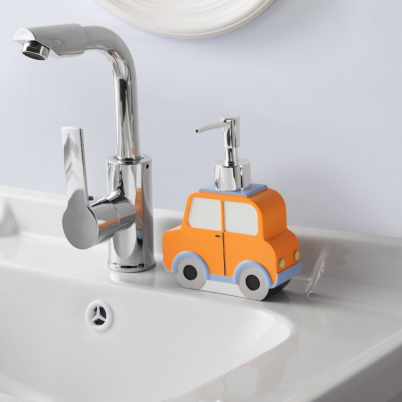 Tiny Dreamers Orange Car Soap Dispenser, 5"