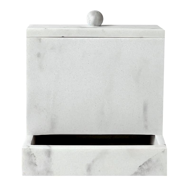 Marble Resin QTip Box