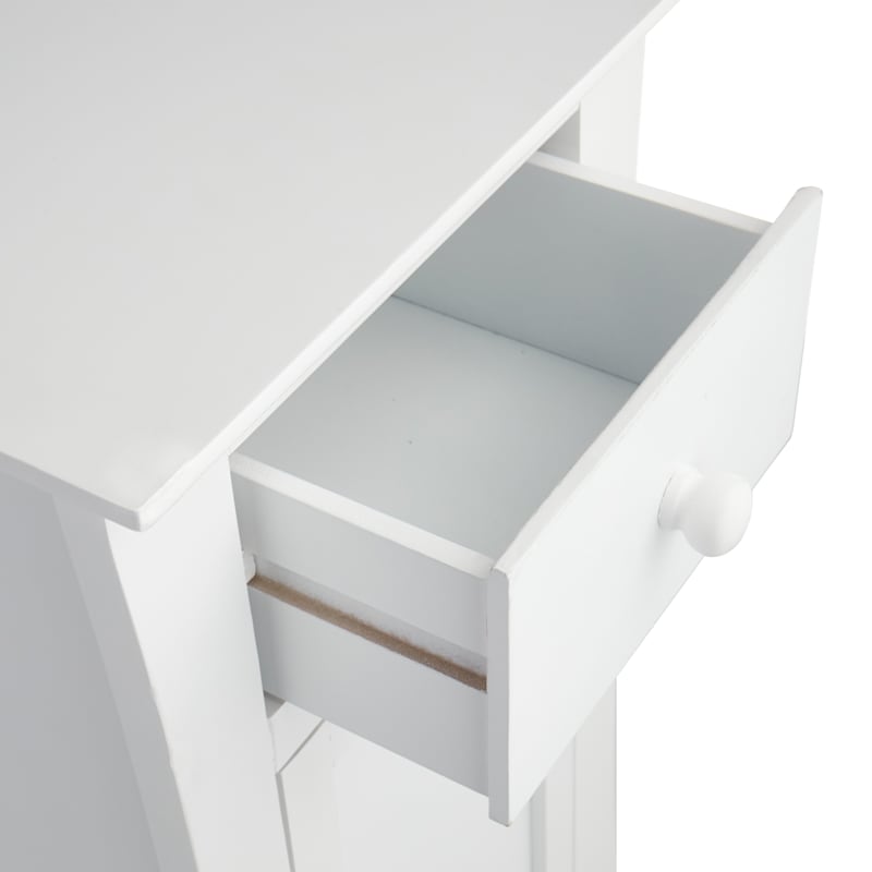Providence Theodore 1-Drawer & Cabinet End Table, White