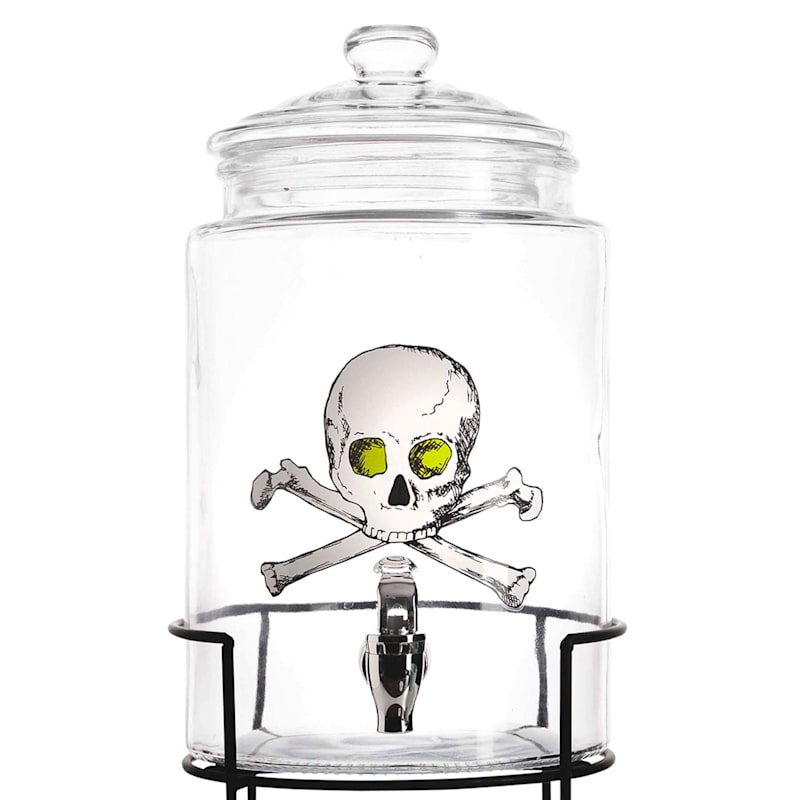 Skull Plastic 1 Gallon Drink Dispenser