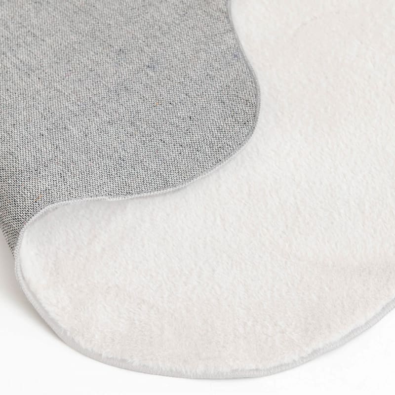 White Faux Rabbit Fur Washable Bliss Rug 3x4 At Home