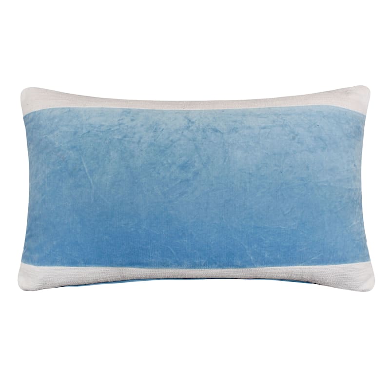 Providence Light Blue Striped Throw Pillow, 14x24