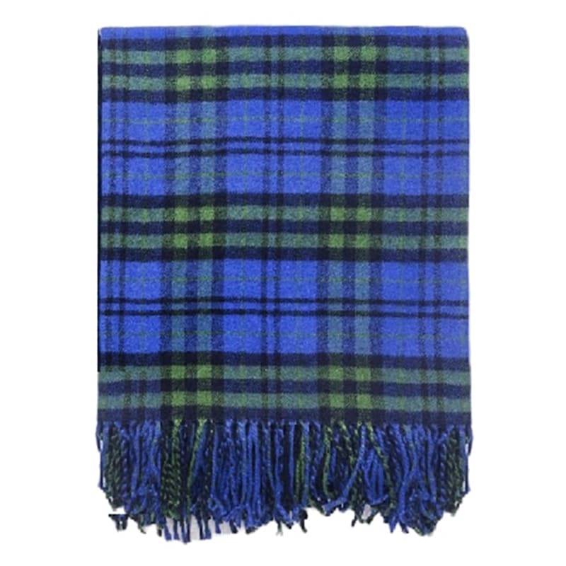 Providence Blue Tartan Throw Blanket 50x60