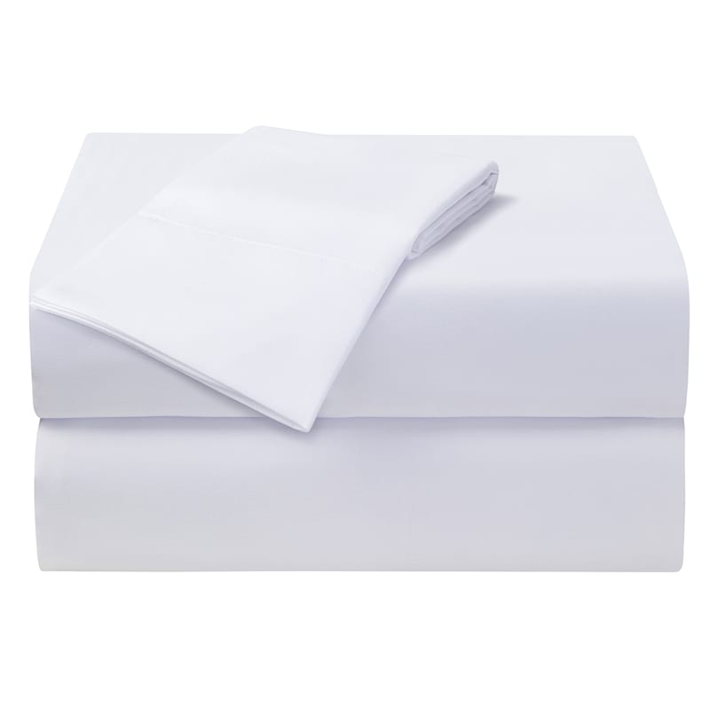 3Piece Solid White Sheet Set, Twin XL