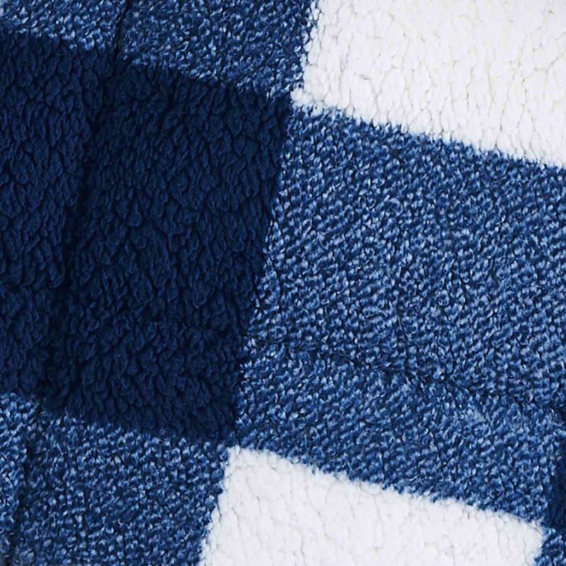 Blue Buffalo Plaid Sherpa Comforter, King