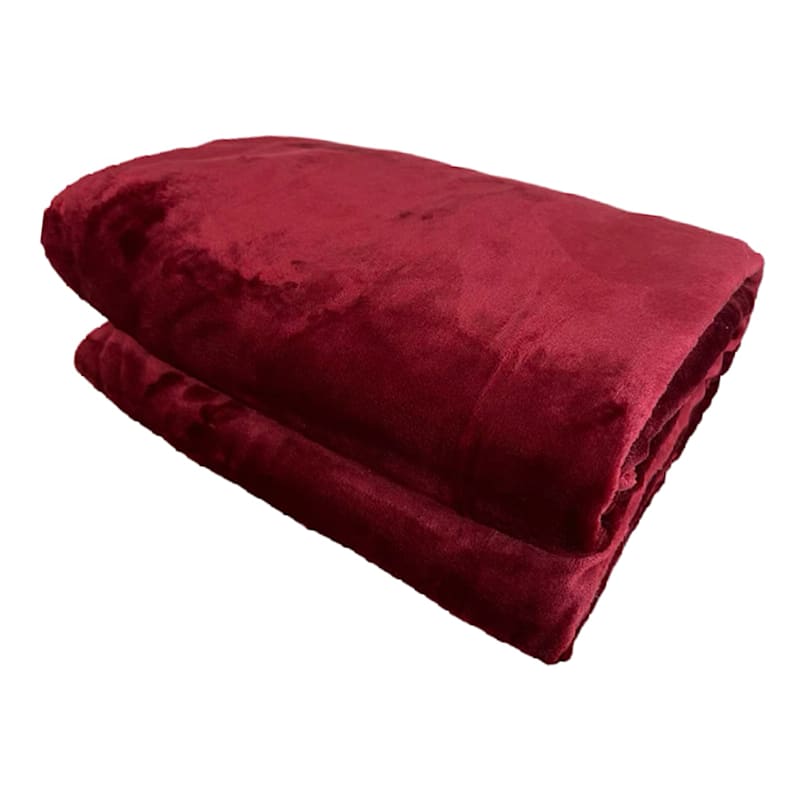 Red plush blanket queen store