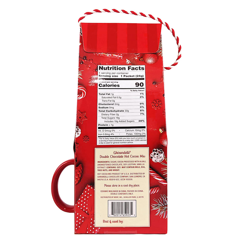 Ghirardelli Double Hot Chocolate Holiday Gift Set with Mug