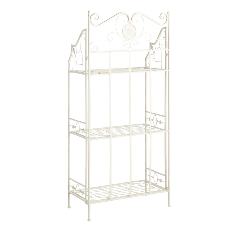 Small white bakers rack on sale