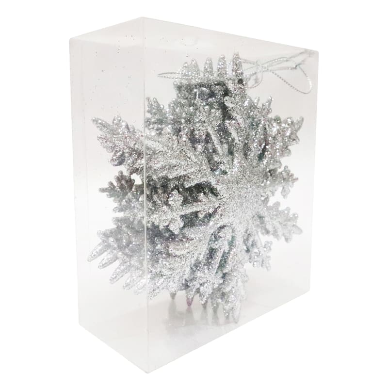 8 Acrylic Frosted Tip Snowflake Ornament