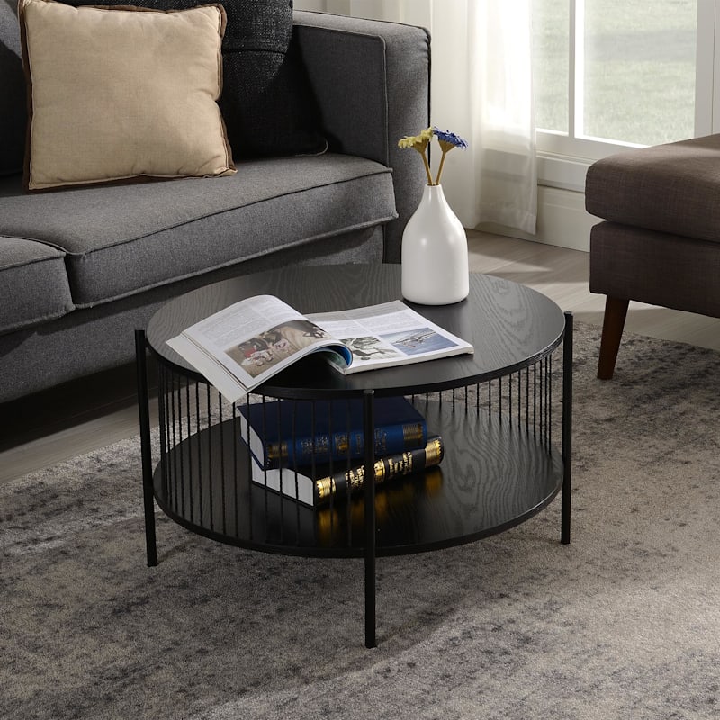 Crosby round sales coffee table