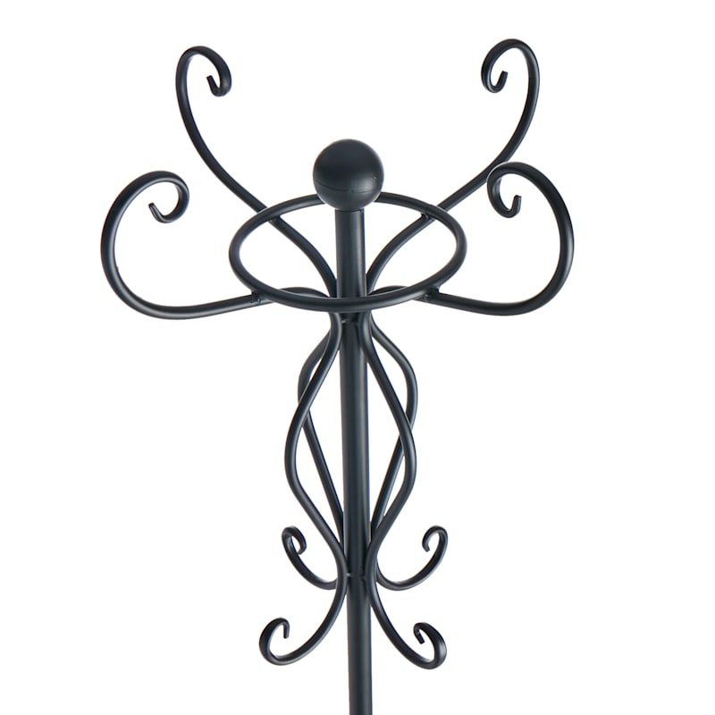 Metal Coat Rack, Black
