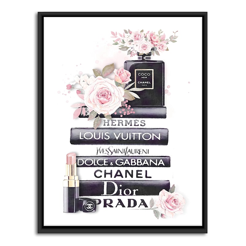 at Home Framed Glam Books Canvas 12 x 16 Wall Art