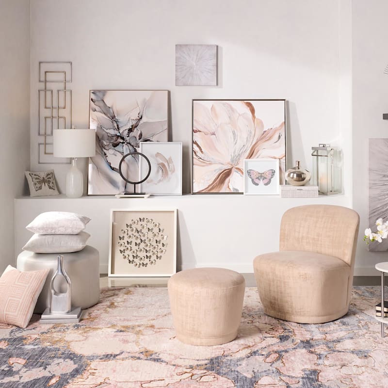 Taupe swivel on sale chair
