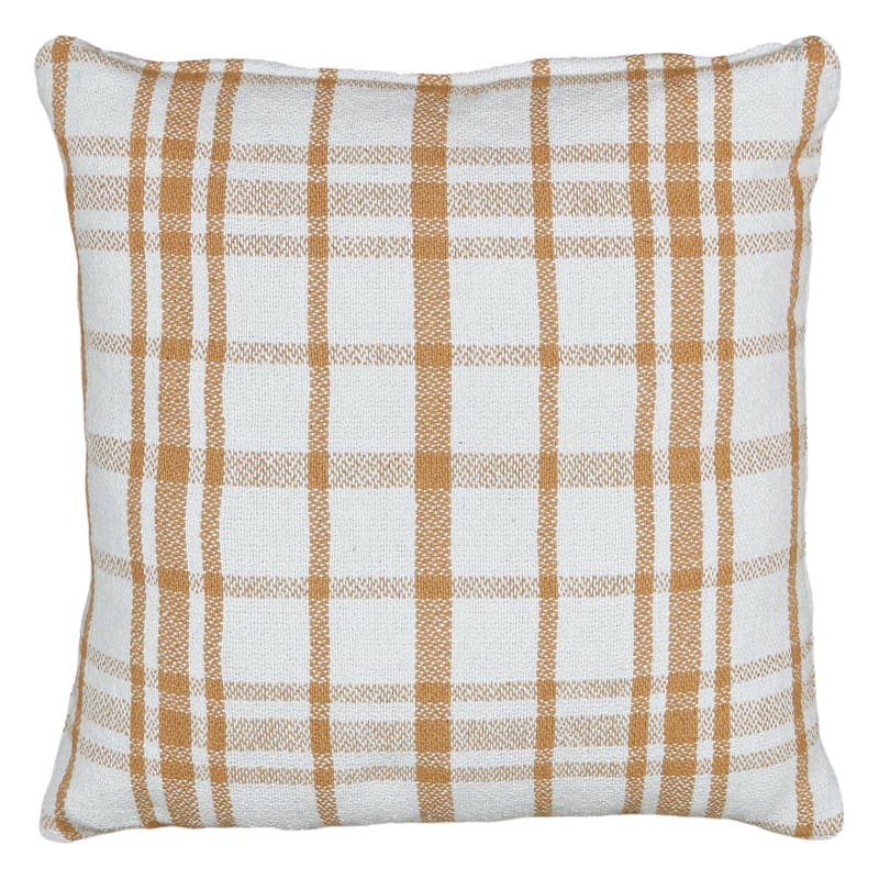 Yellow plaid 2024 throw pillows