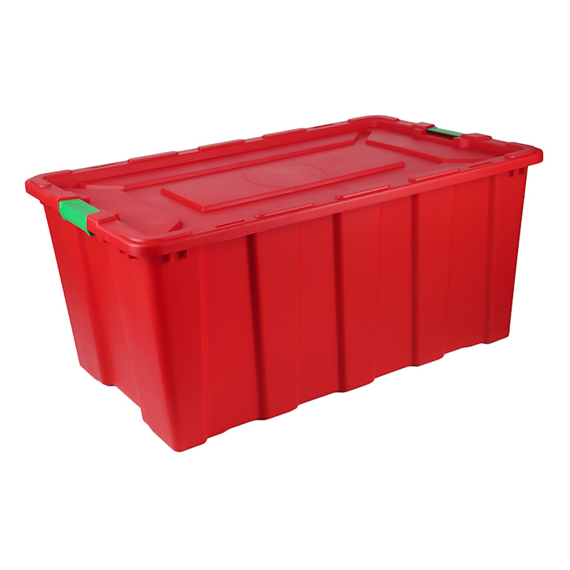 Holiday Trays  Red Christmas Tree Container with lid