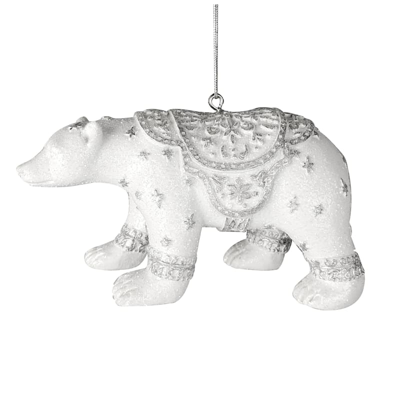 Found & Fable Grey Polar Bear Ornament, 5