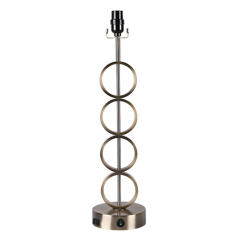 Gold Metal Stack Orb USB Lamp Base 23