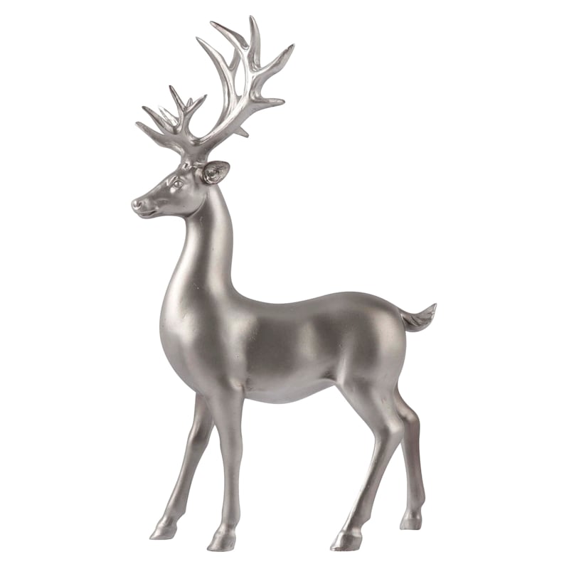 Found & Fable Silver Standing Reindeer Table Decor, 13