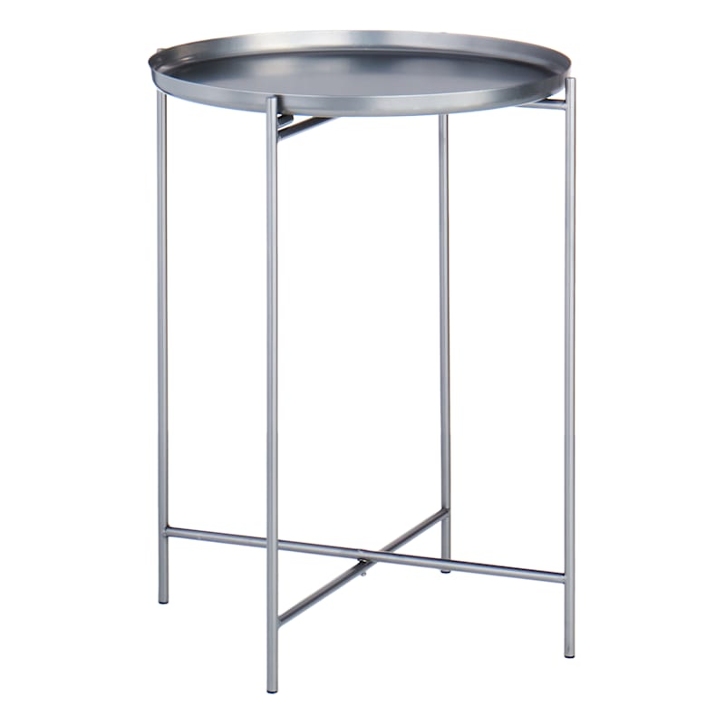 Tate Tray Side Table, Silver