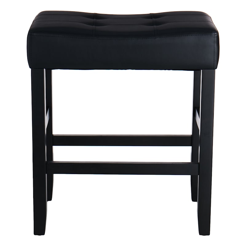 Madison leather outlet black counter stool