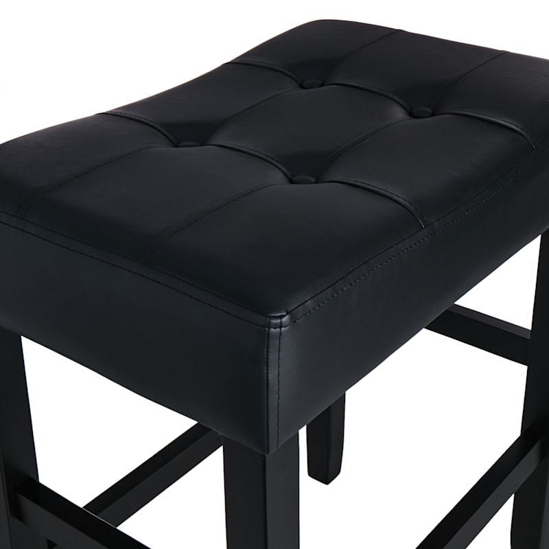 Madison leather 2025 black counter stool
