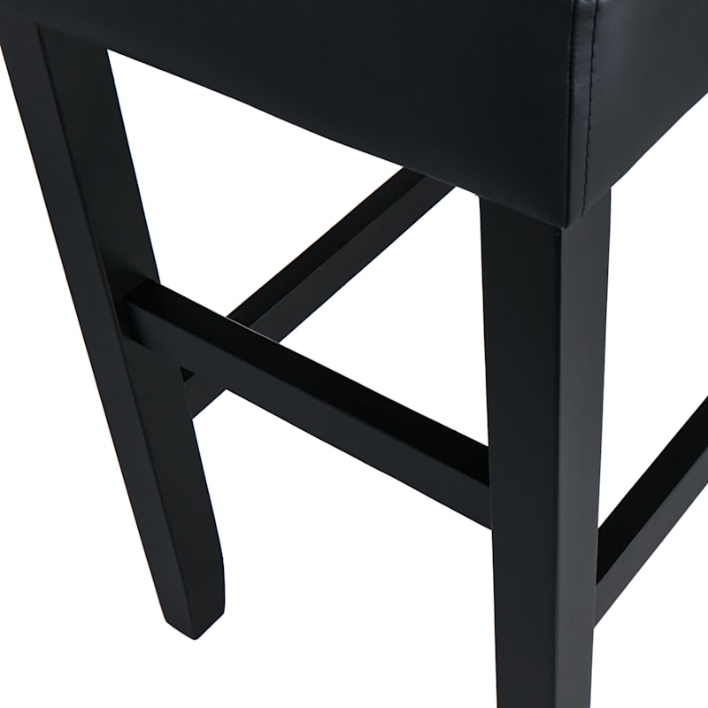 Madison leather best sale black counter stool