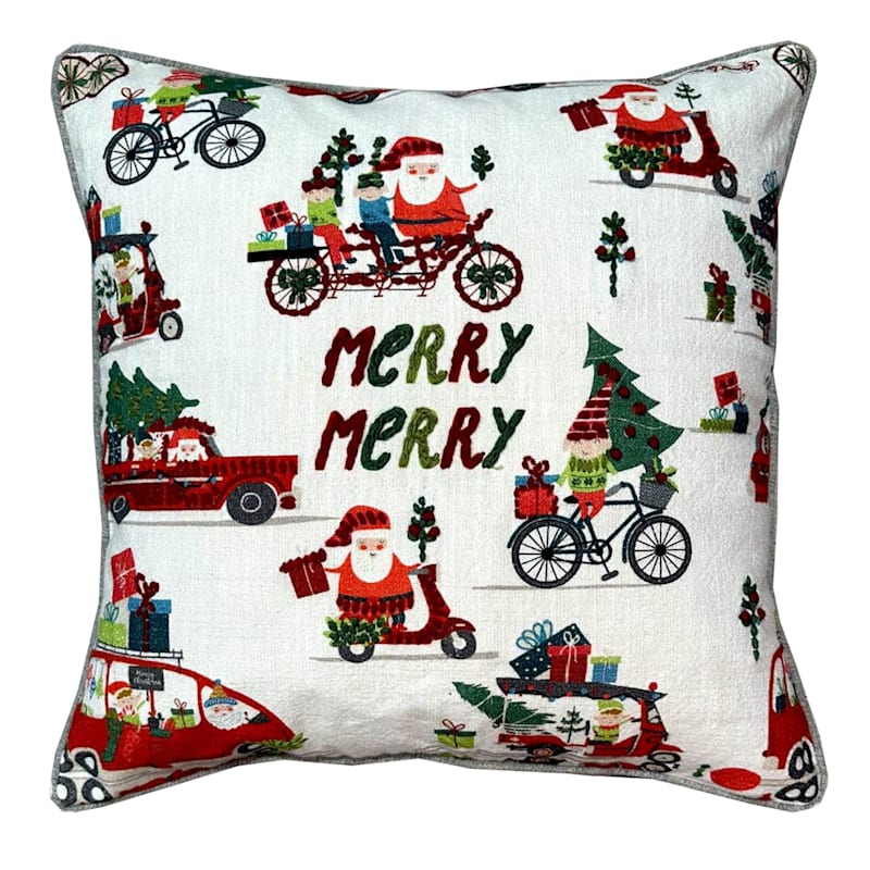 Festive Merry Christmas Pillow