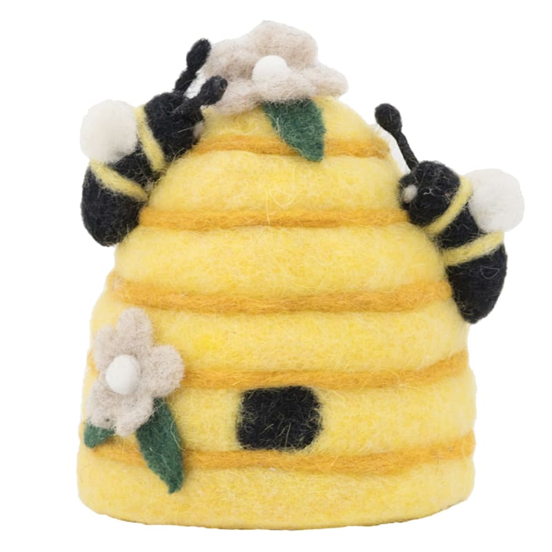 Yellow Felt Beehive, 5"