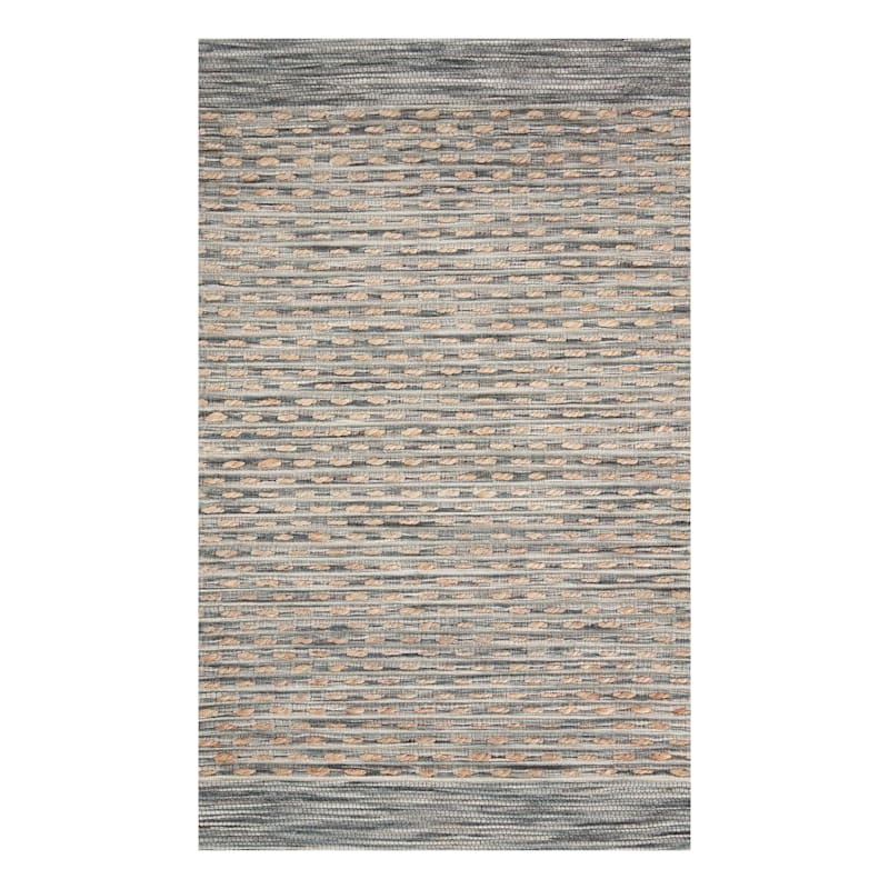 Honeybloom Kennith Blue & Ivory Jute Accent Rug, 2x4