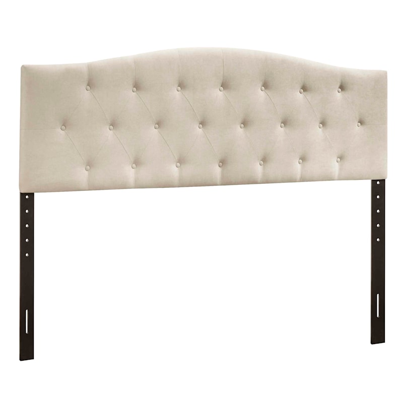 Honeybloom Kane Beige Tufted Headboard King