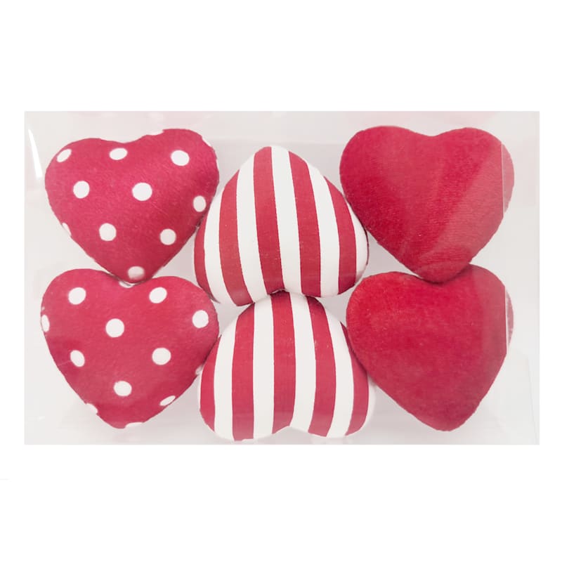 Fabric Valentine hearts