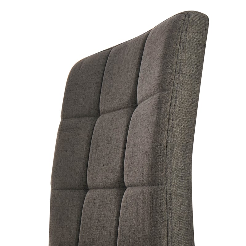 Grey quilted dining chairs best sale