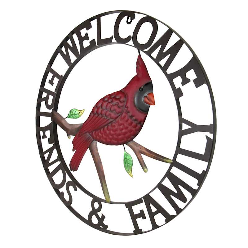 Red Cardinal Metal Outdoor Wall Decor, 22"