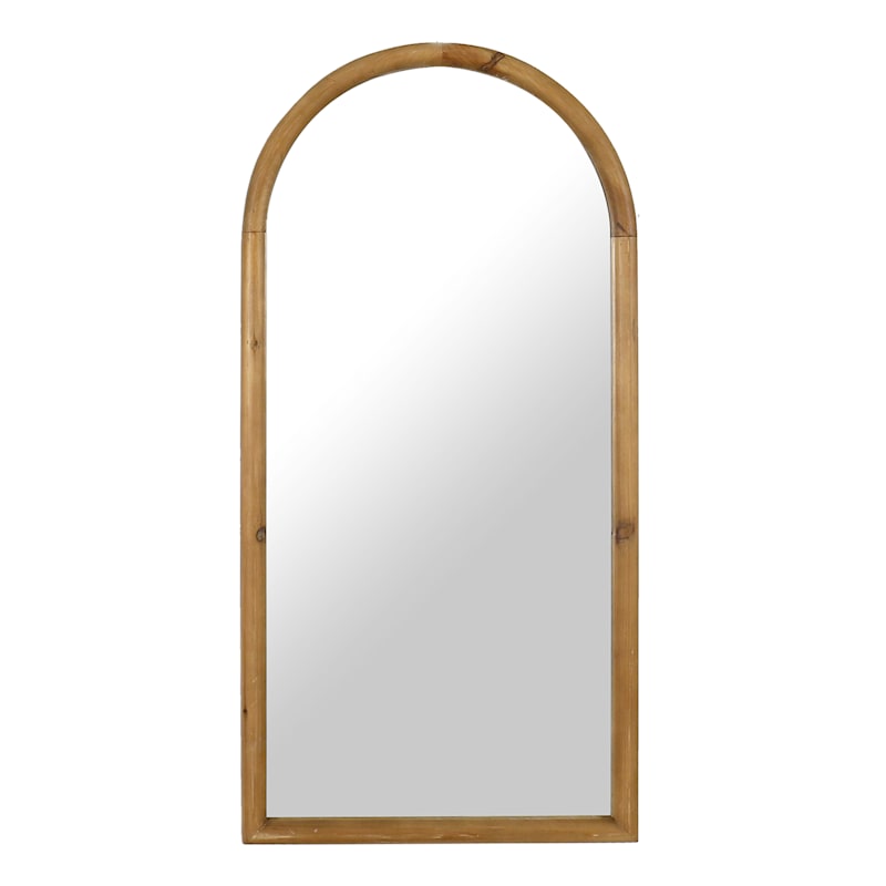 Honeybloom Arched Wood Wall Mirror, 20x42