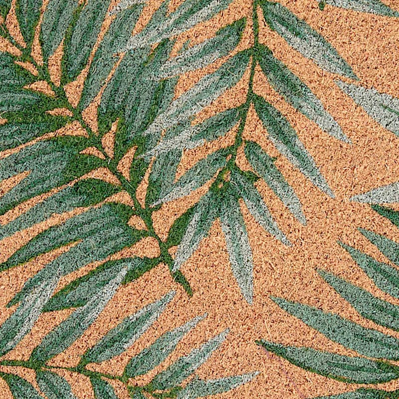 Palms Green & Natural Coir Doormat, 18x30