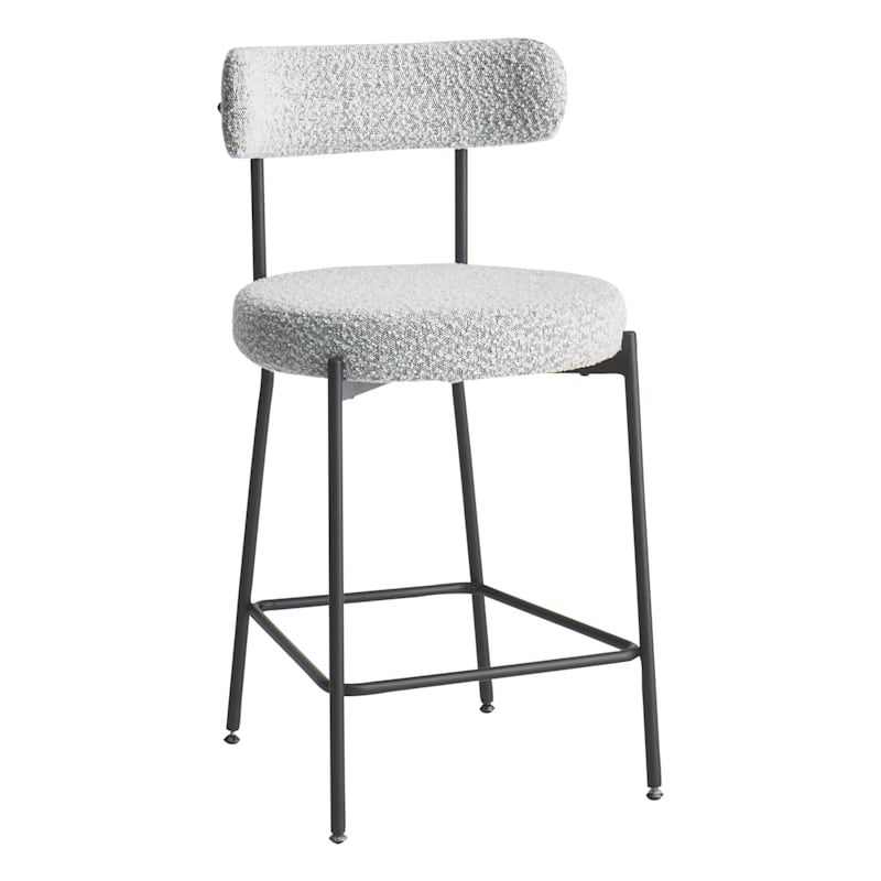 Crosby St. Harwood Counter Stool White Black