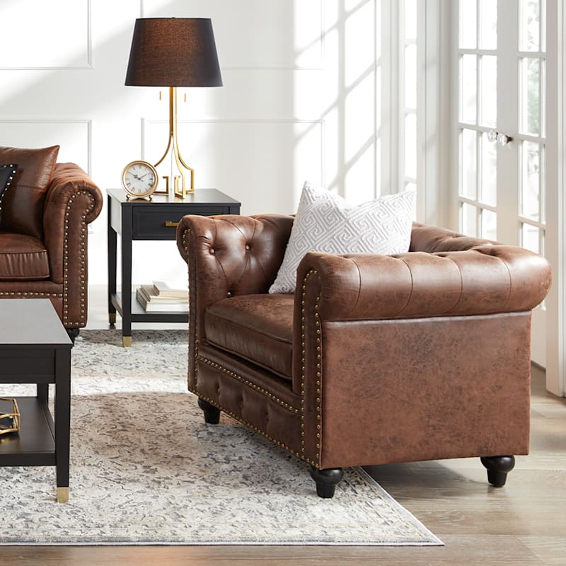 Providence leather match shop chair