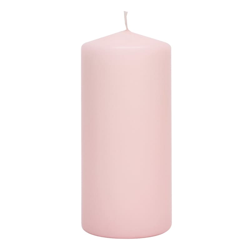 Light Pink Unscented Overdip Pillar Candle, 2.8x6