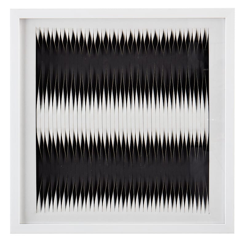 Crosby St. Glass Framed Abstract Paper Wall Art, 20"