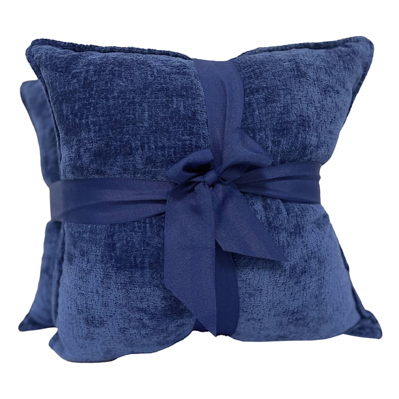 Blue chenille hot sale pillow