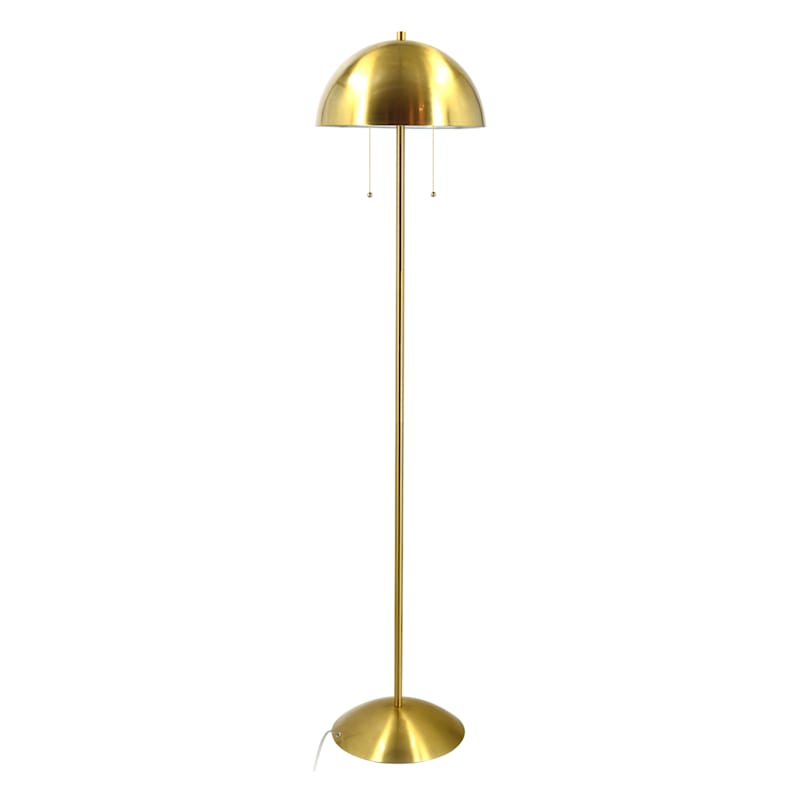Tracey Boyd Brass Dome Floor Lamp with Pull Chain 60