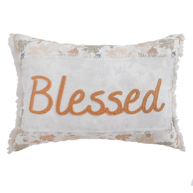 Honeybloom Blessed Fall Throw Pillow, 14x20