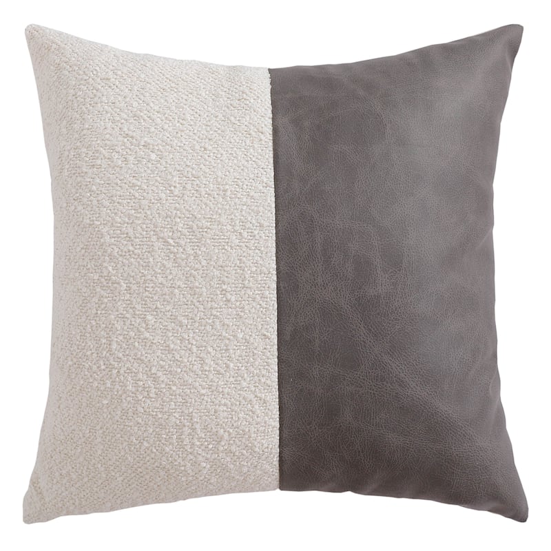 Black And White Patched Throw Pillow