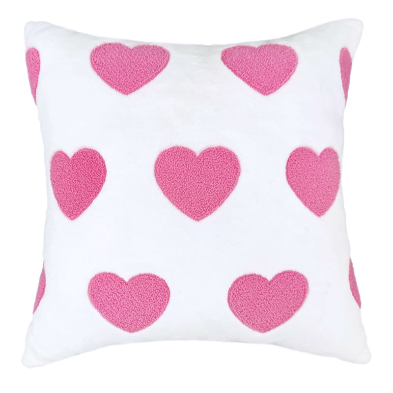 Pink heart pillow sale