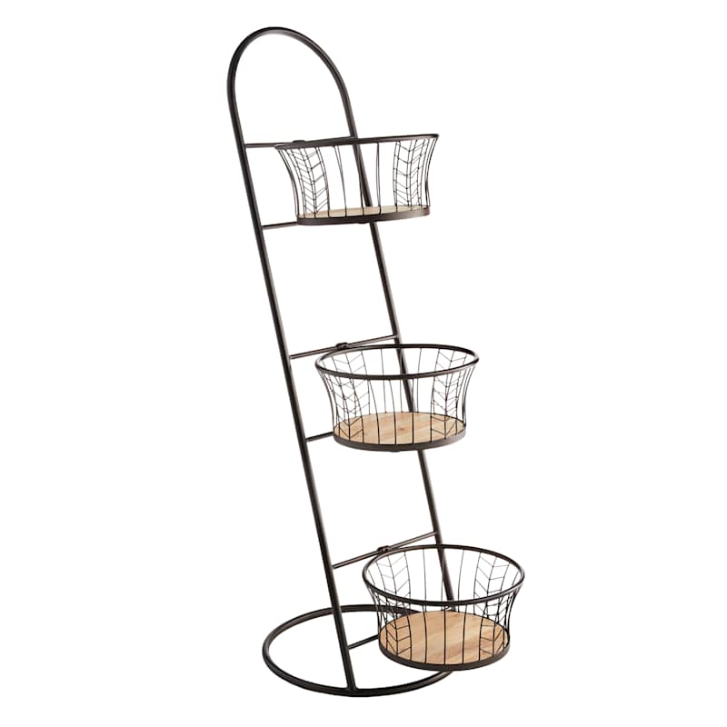 3Pots With Metal Stand, 39"