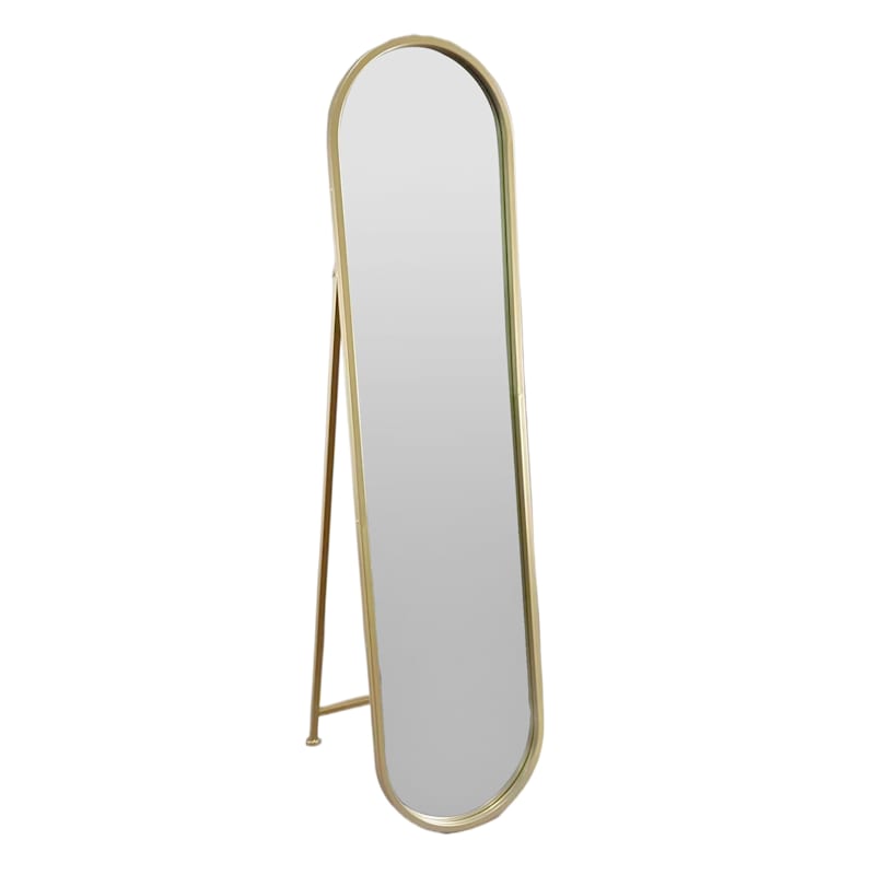 Aria Oval Gold Floor Mirror, 15x60