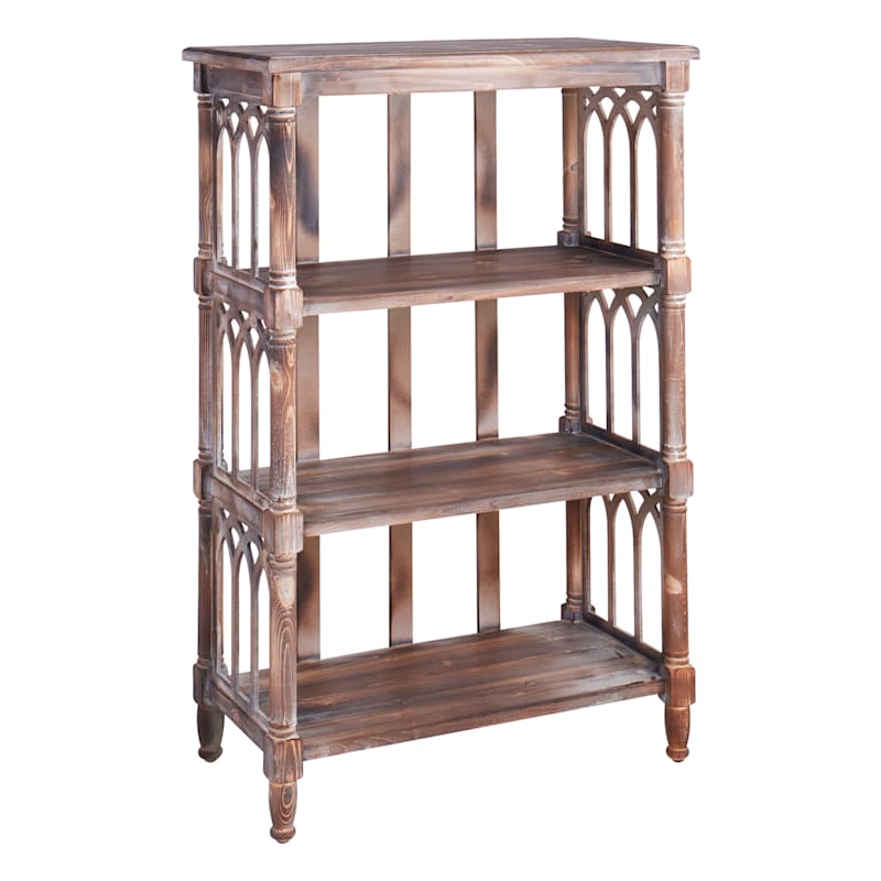 Found & Fable 4-Tier Distressed Wooden Bookshelf