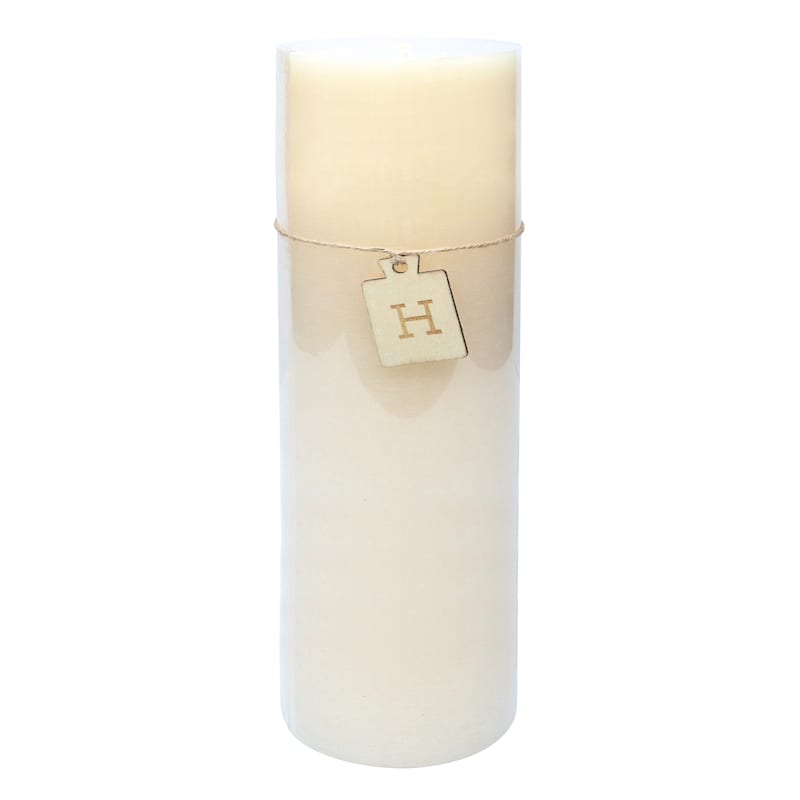 Ivory Unscented Pillar Candle, 11"