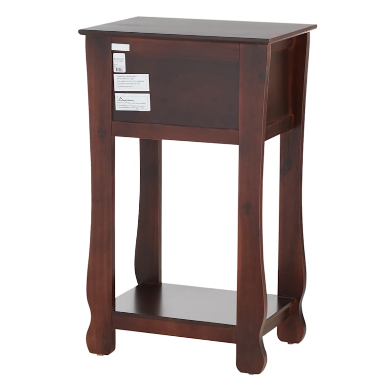 Providence Theodore 1 Drawer Thick Leg End Table Brown